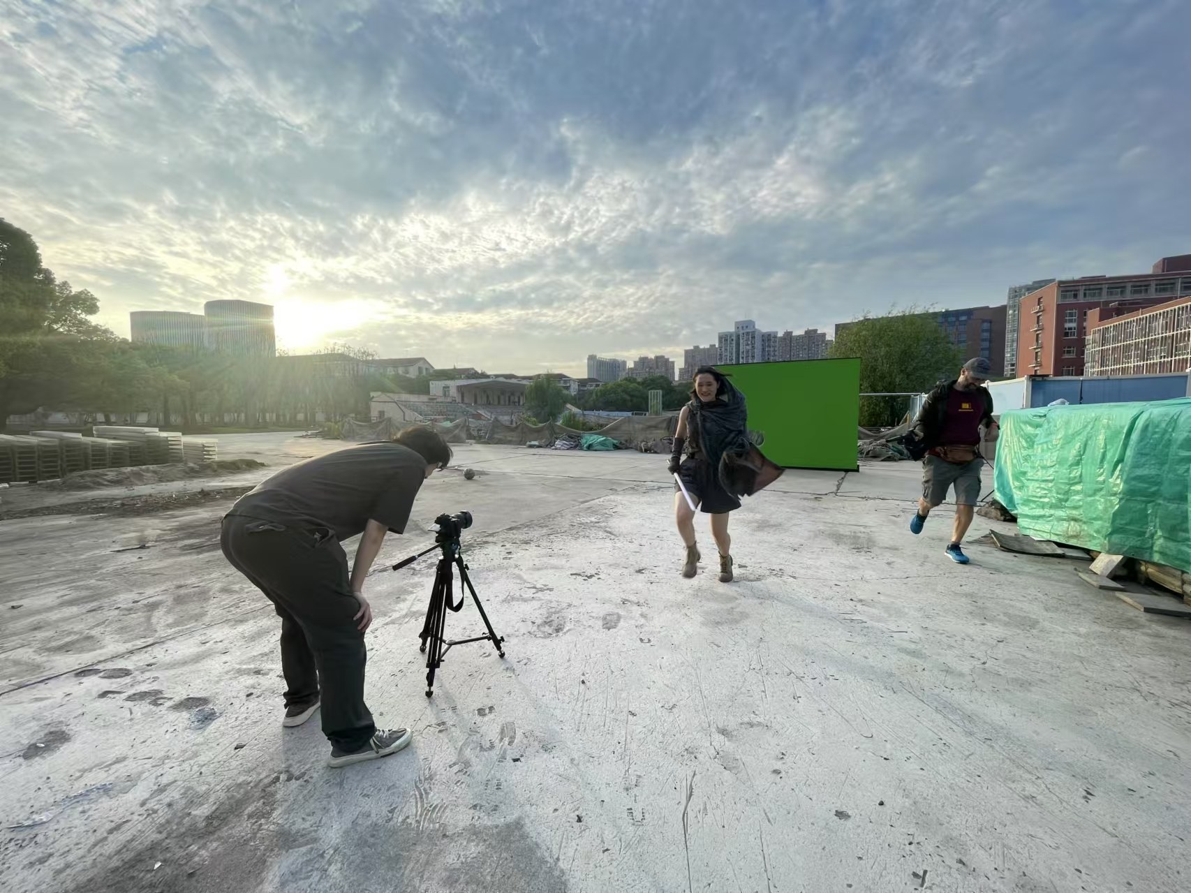 A practical filmmaking session at Shanghai Vancouver Film School